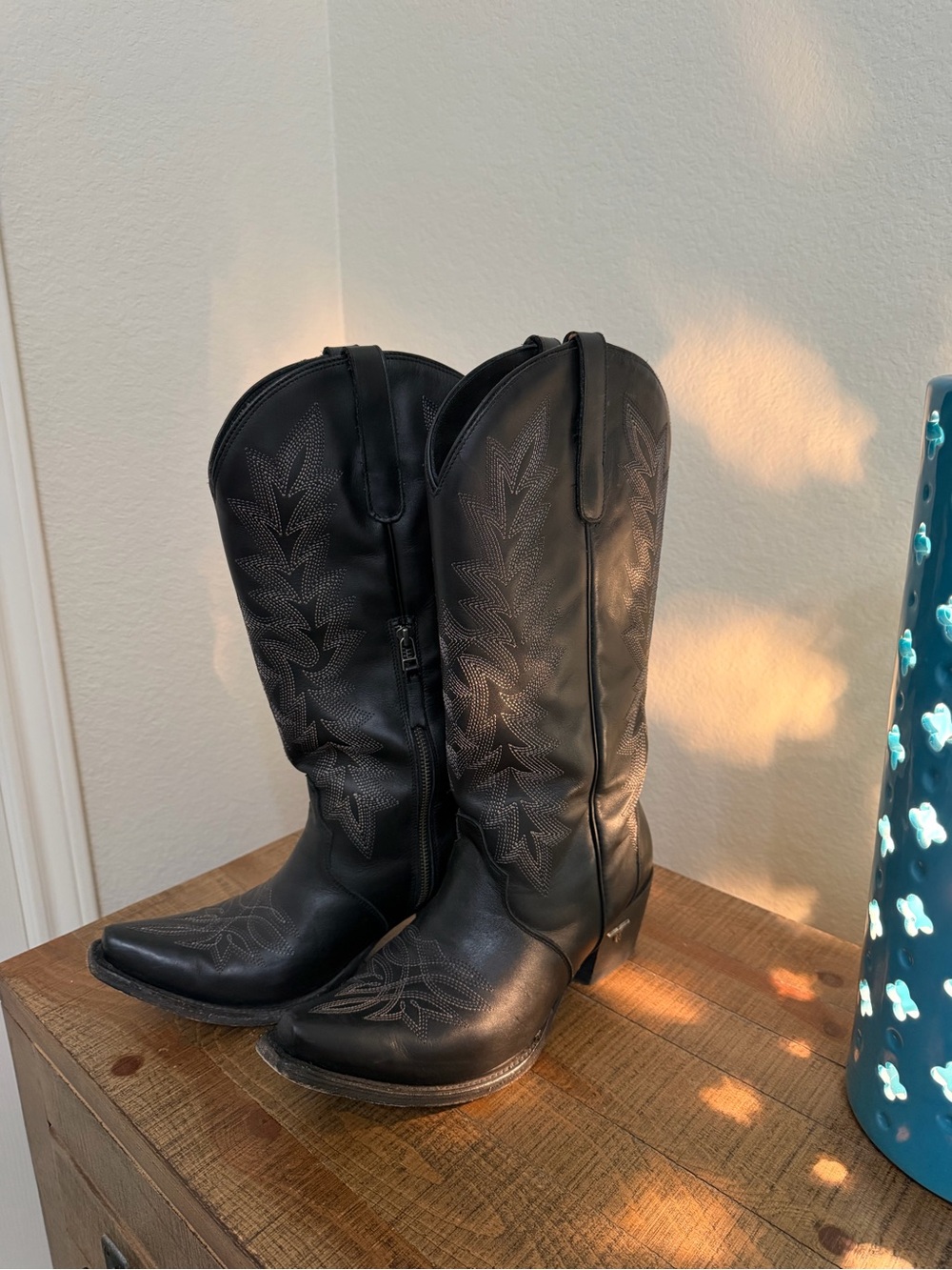 Lane Smokeshow Black Western Cowboy Boots - Black